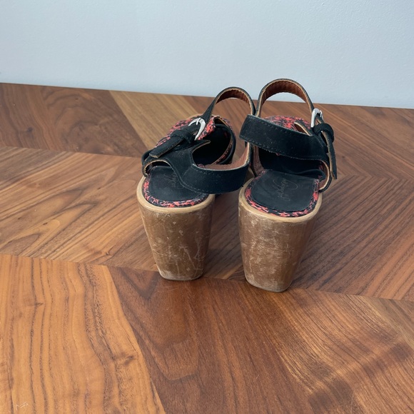 Rachel Comey platform heel clog sandals size 7.5 red and black - Picture 4 of 5